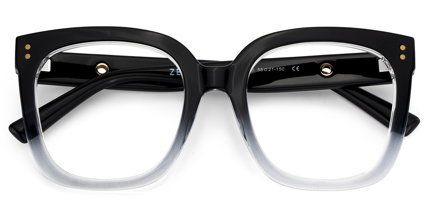 Ebony Square Black Crystal Glasses2