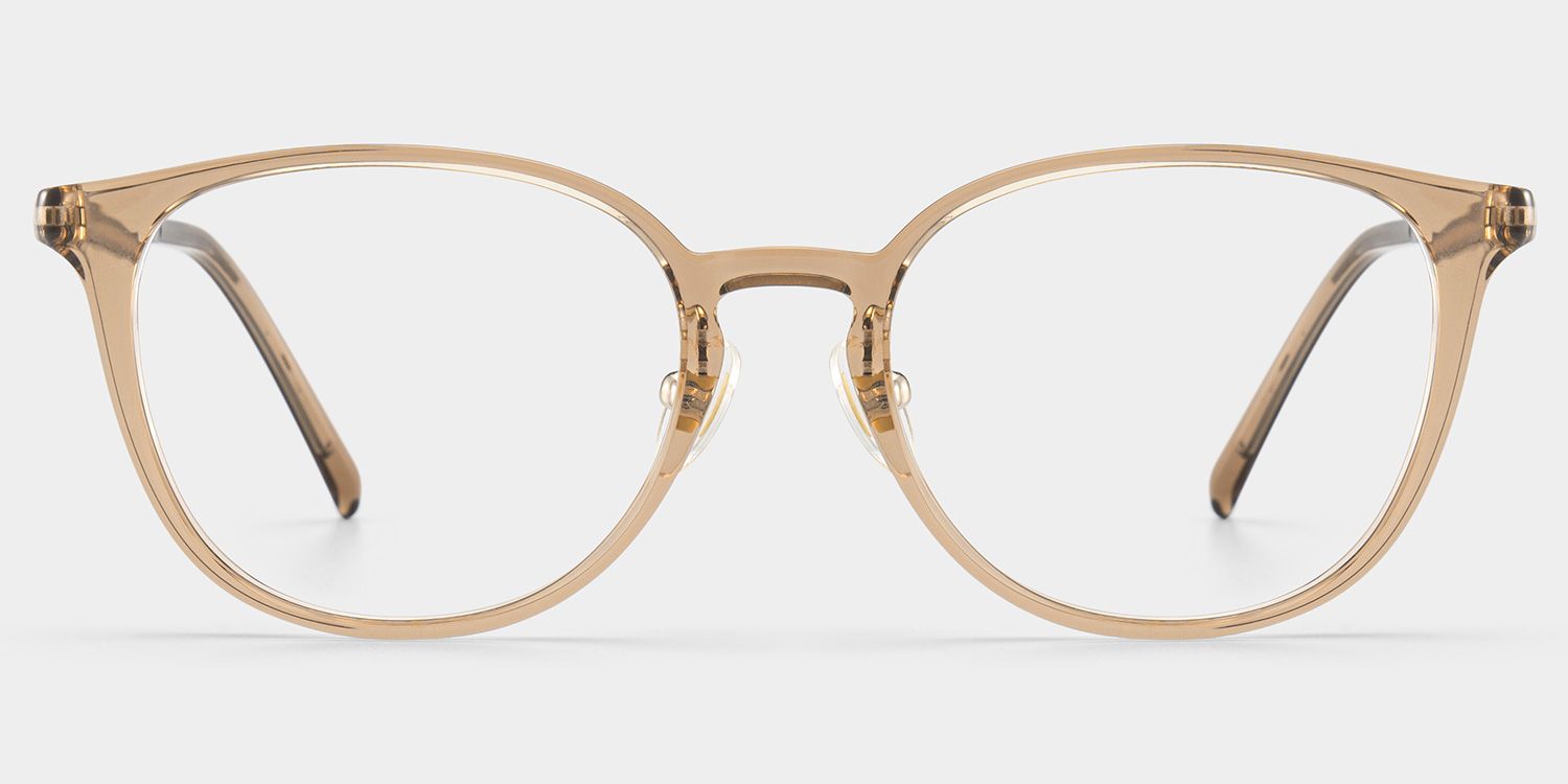 Amanda Ultra Lightweight Eyeglasses in Beige Frames | ZEELOOL UK1