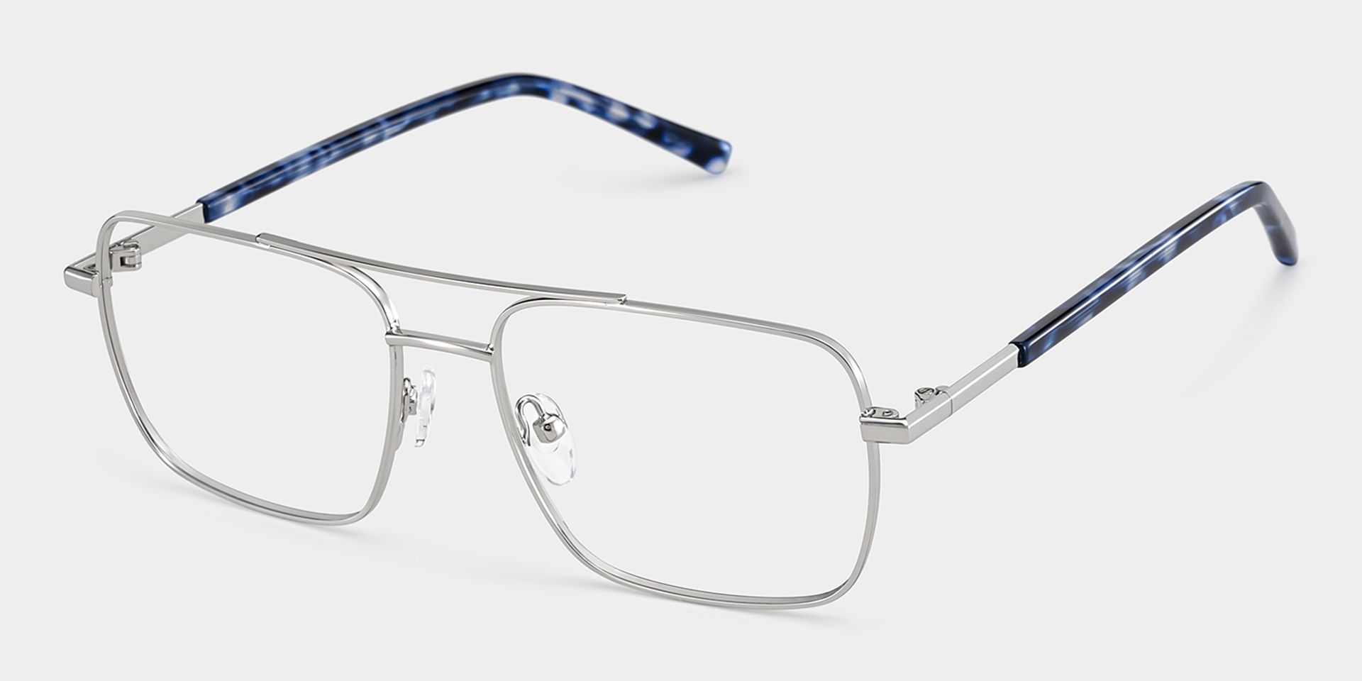 Iris Silver Frame Glasses with Aviator Frame Online | ZEELOOL UK4