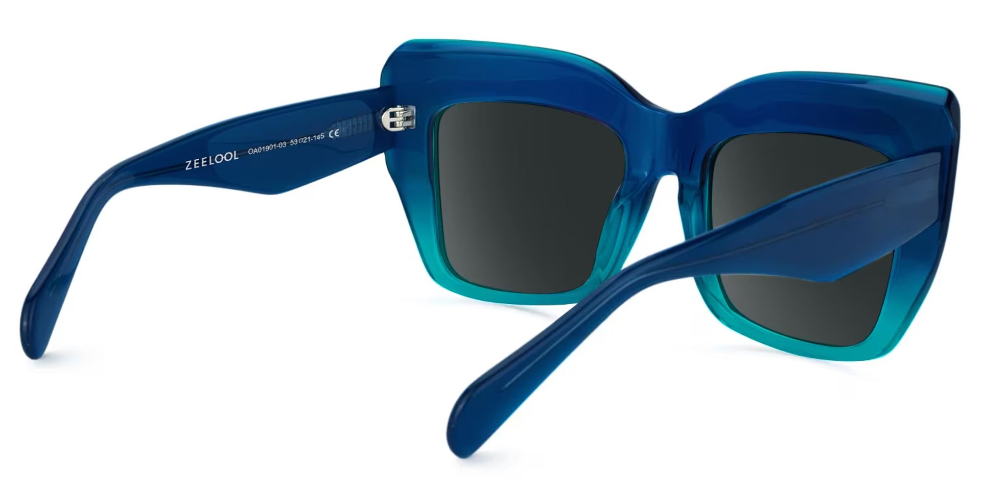 Charmaine Blue-Green Frame Sunglasses | Zeelool Optical3