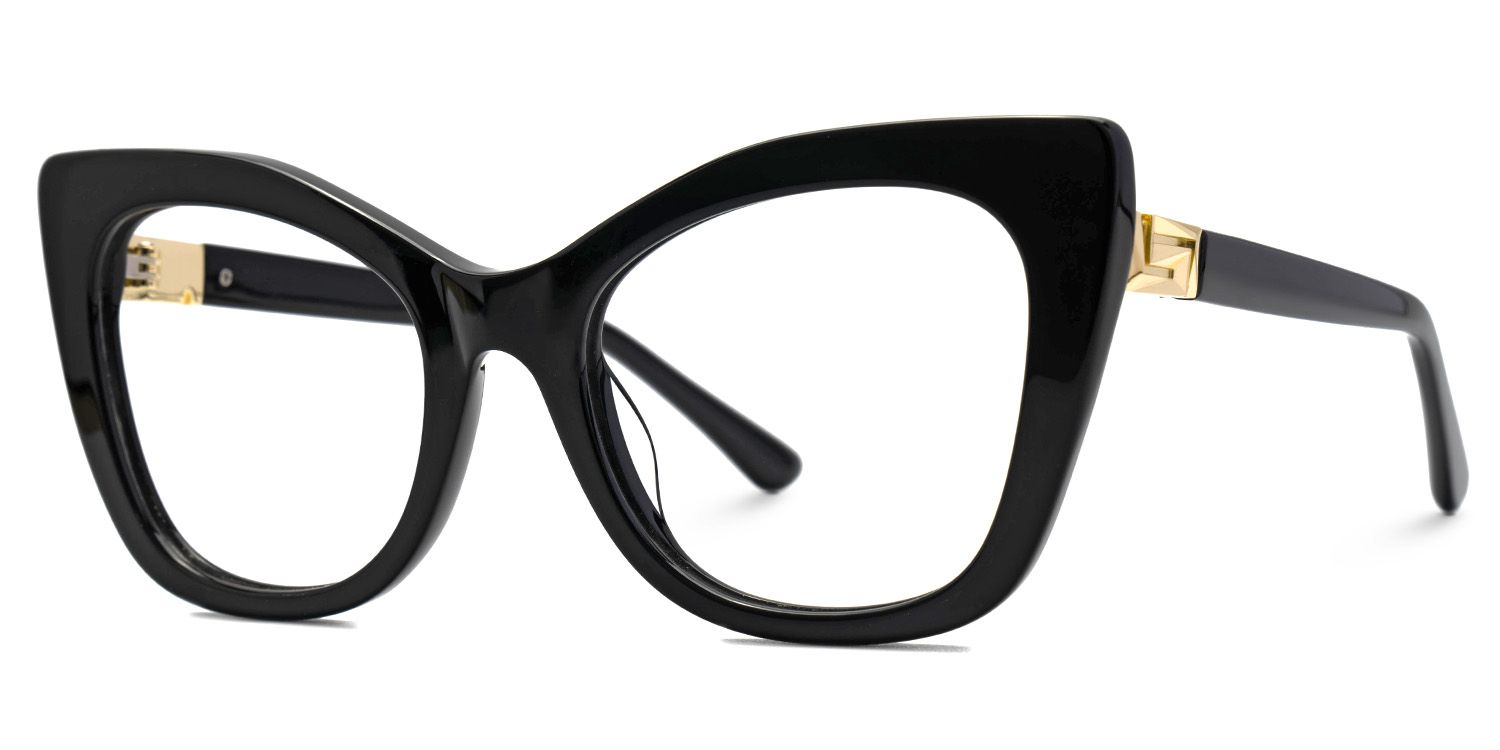 Black Full rim Cateye Eyeglasses -Vela on Sale | ZEELOOL UK1