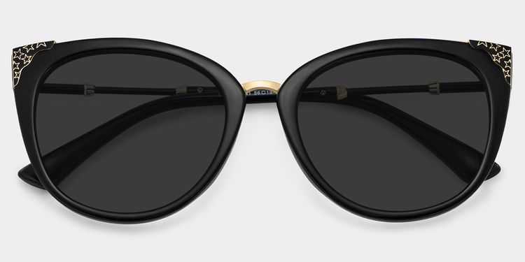 Dalton Cat Eye Black Sunglasses