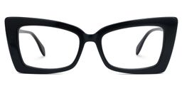 Delcour Rectangle Black Glasses0