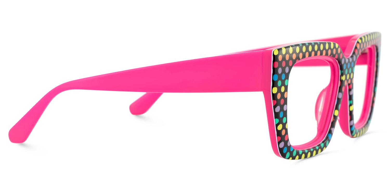 Kent Acetate Rainbow Frame Glasses with Square Shape | ZEELOOL UK5