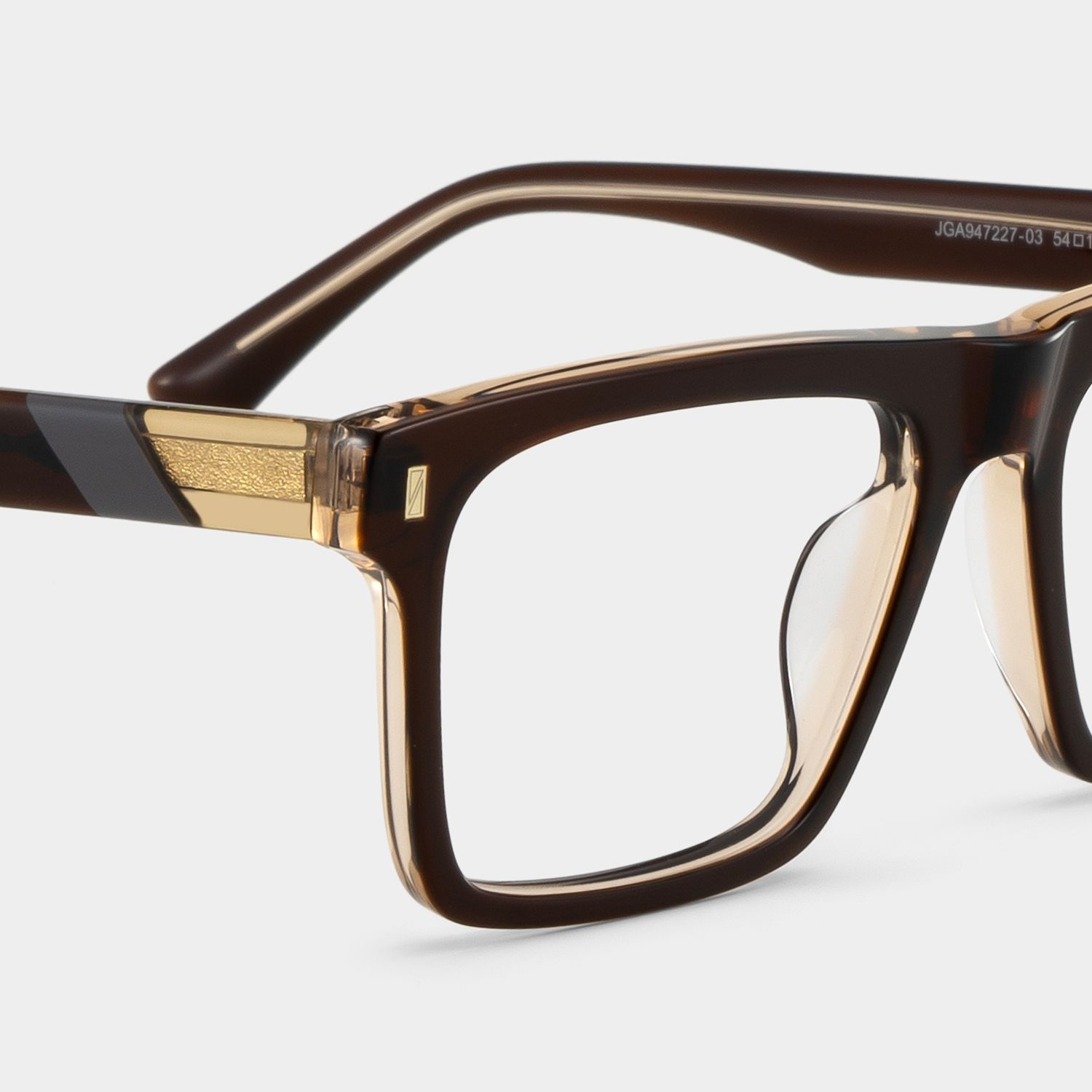 Rectangle Brown Eyeglasses- Henry Acetate Frame Glasses4