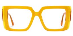 Parris Rectangle Mustard Yellow Glasses0