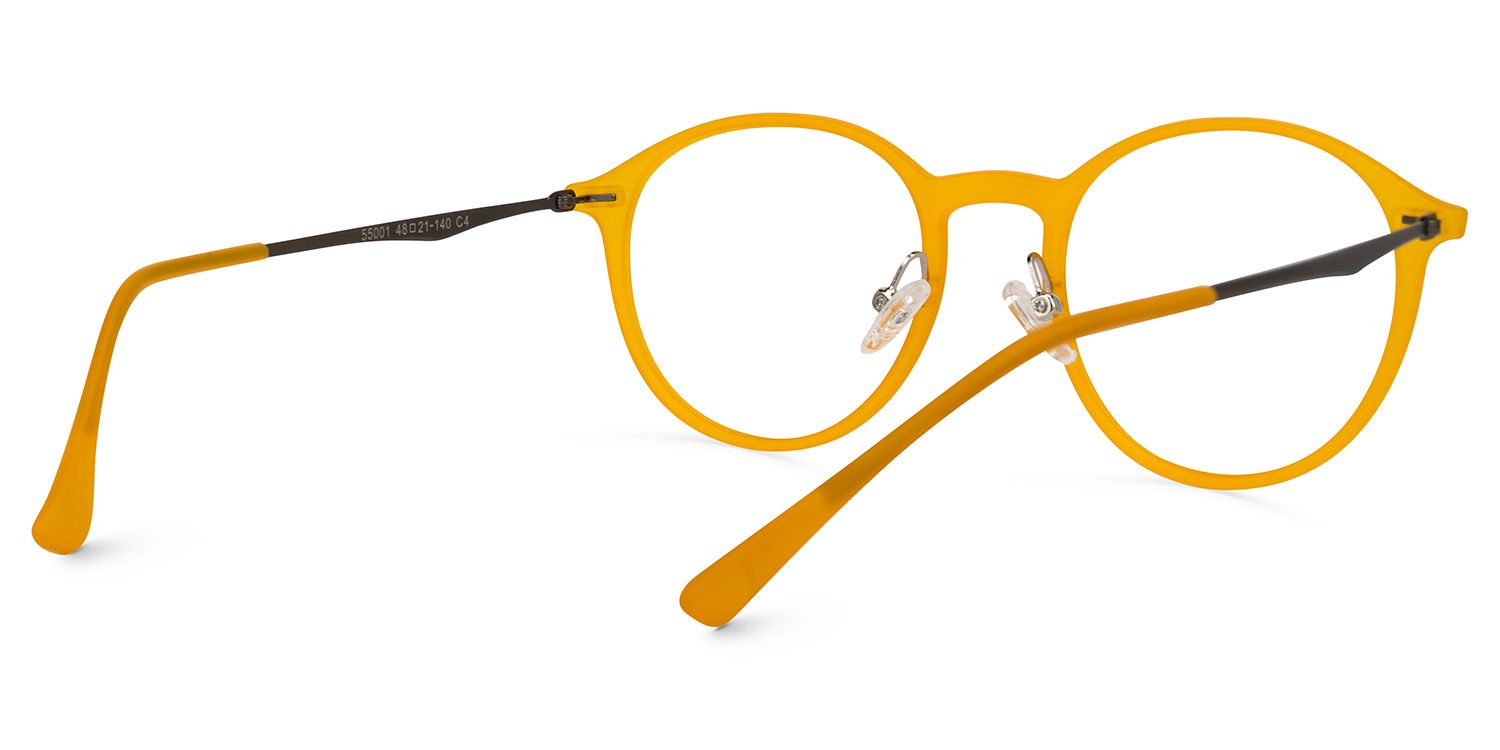 Dolores Round Yellow Glasses | ZEELOOL UK3
