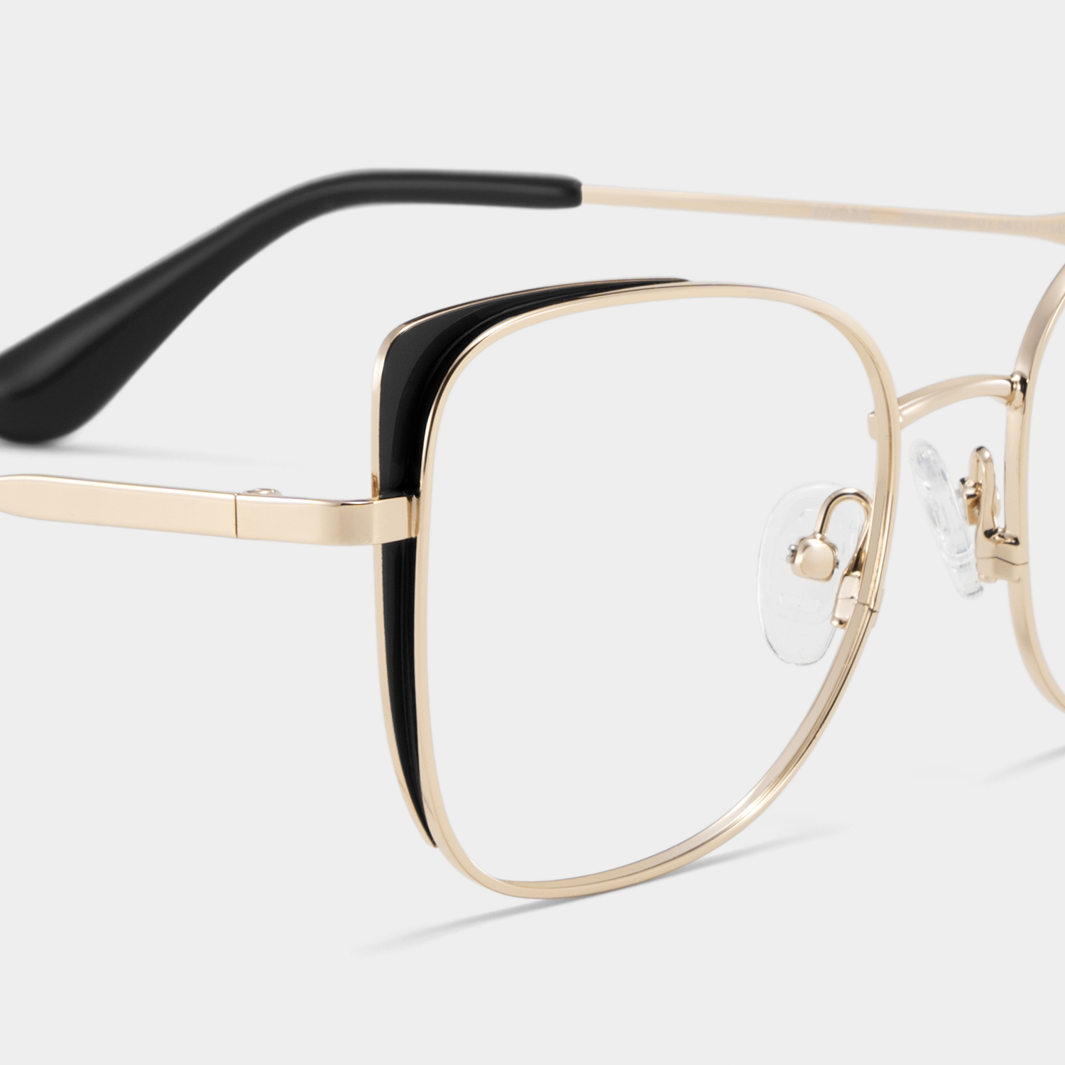 Tessa Cat-Eye Black Gold Glasses5