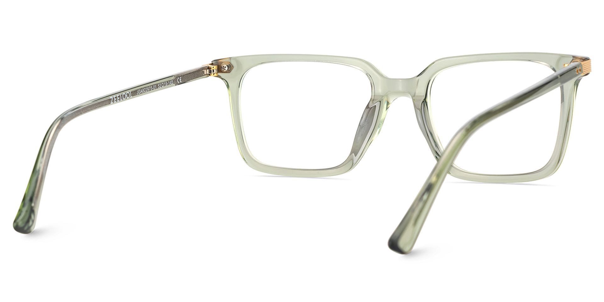 Thin Rectangle Glasses Frames in Green Color4