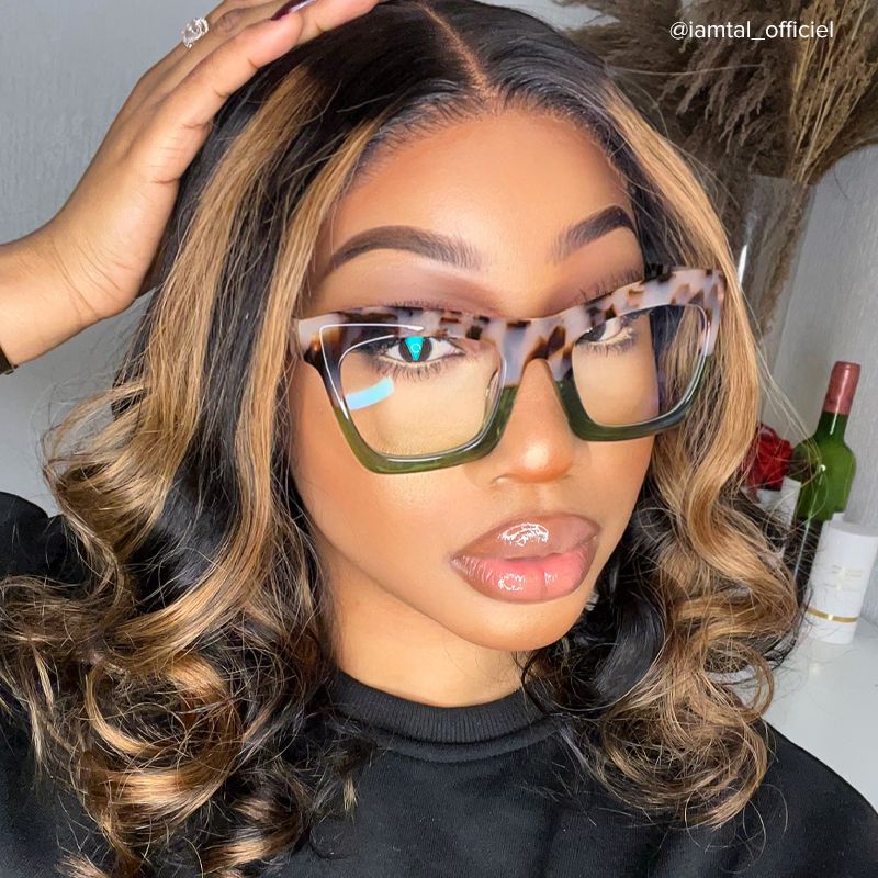 Benitez Square Two-Tone Frame & Prescription Eyeglasses8