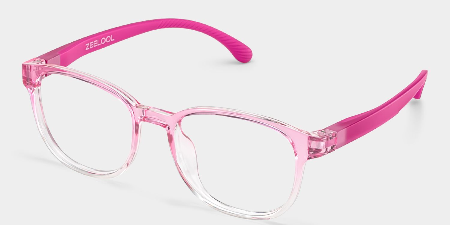 Dale Round Pink Frame Eyeglasses for Pre-tweens2