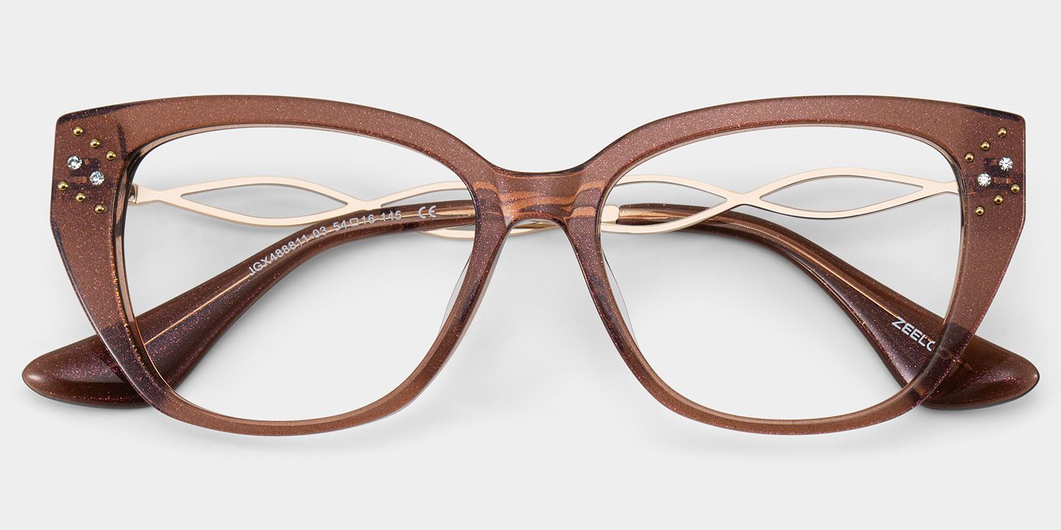 Alma Butterfly Brown Maroon Glasses Frames for Women| ZEELOOL1