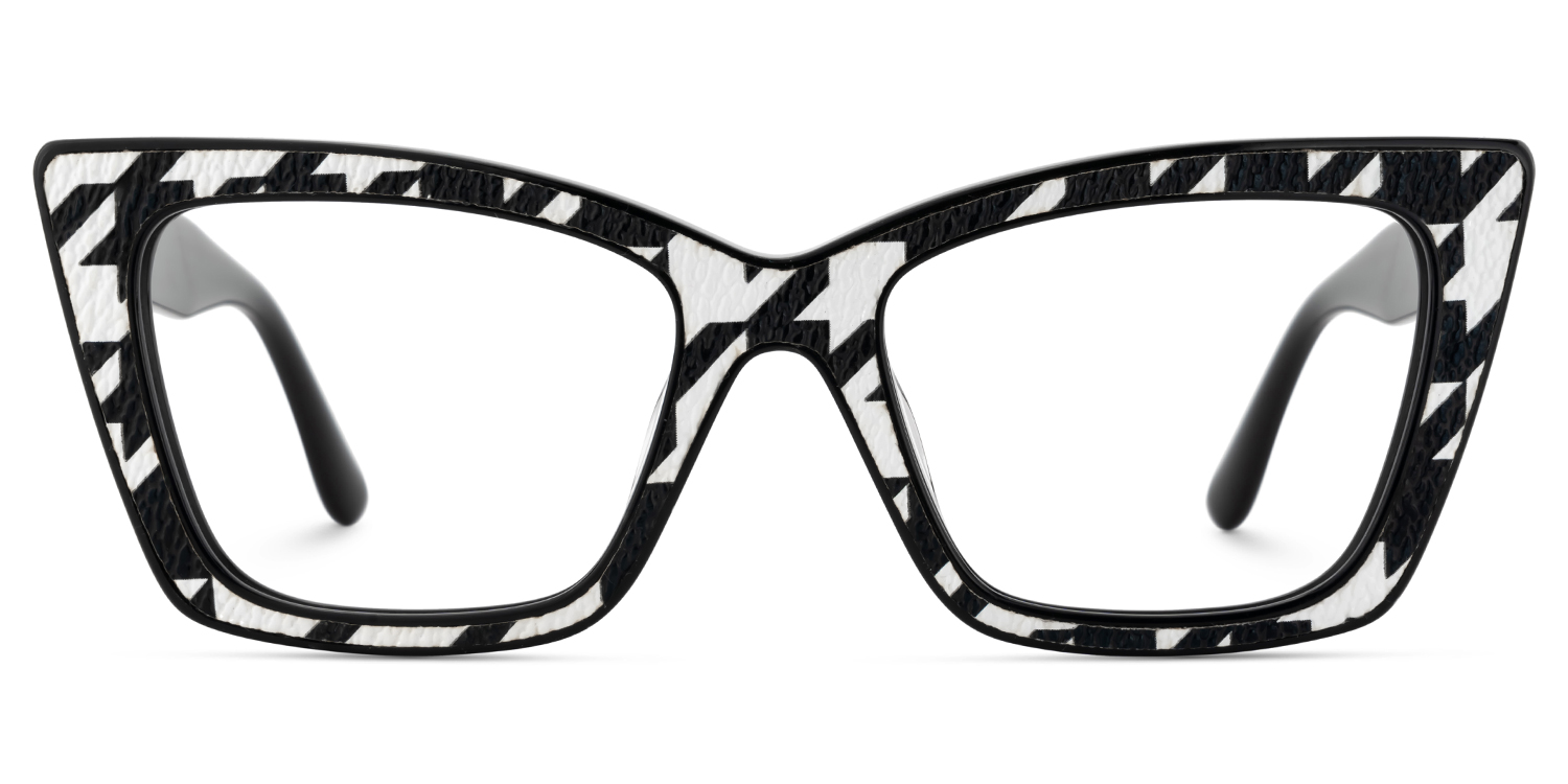 Black White Frame Glasses - Mcnatt on Sale | ZEELOOL UK2
