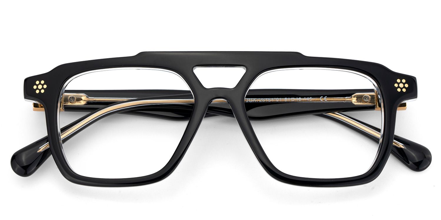 Mercurio Eyeglasses in Aviator Black Frame | ZEELOOL UK2