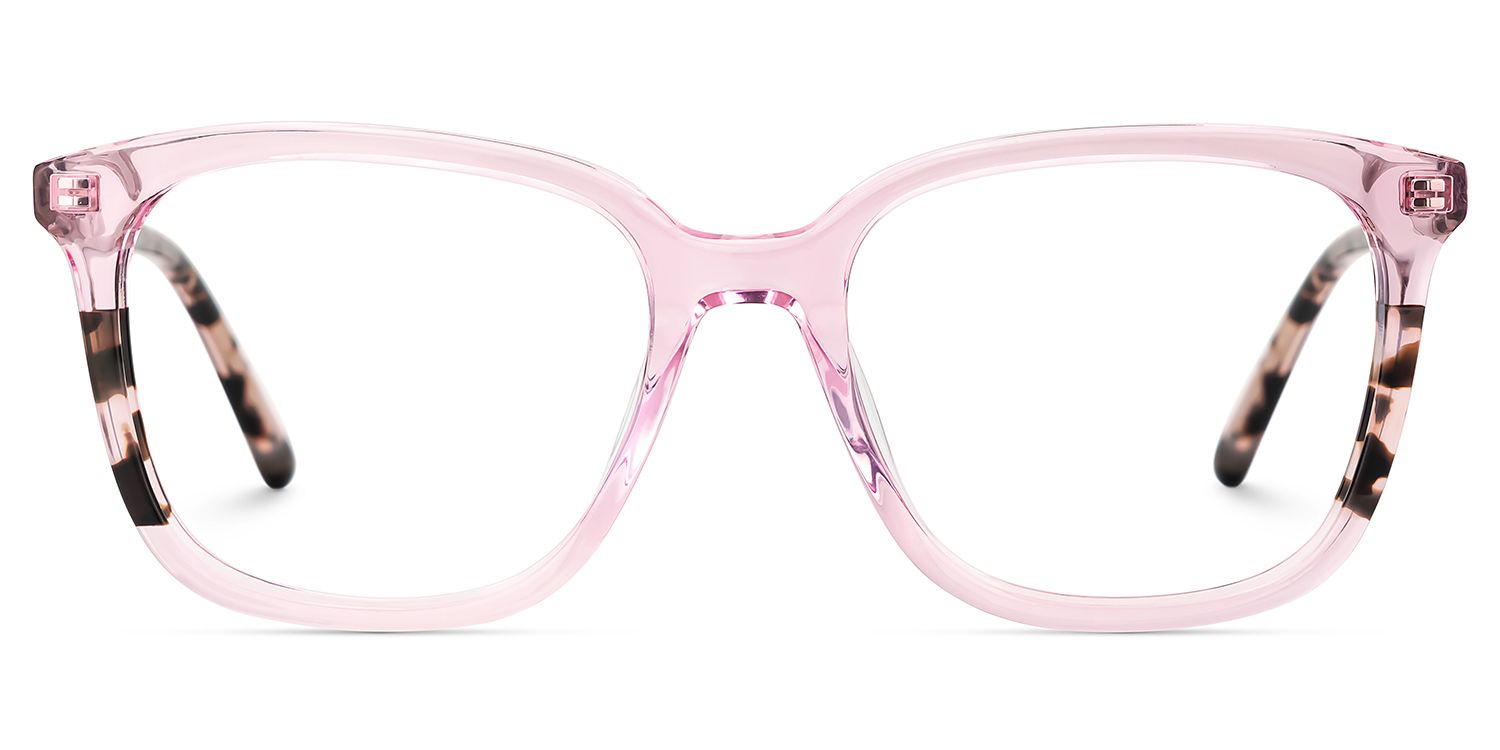 Finnley Acetate Pink Frame Glasses with Square Shape | ZEELOOL UK1