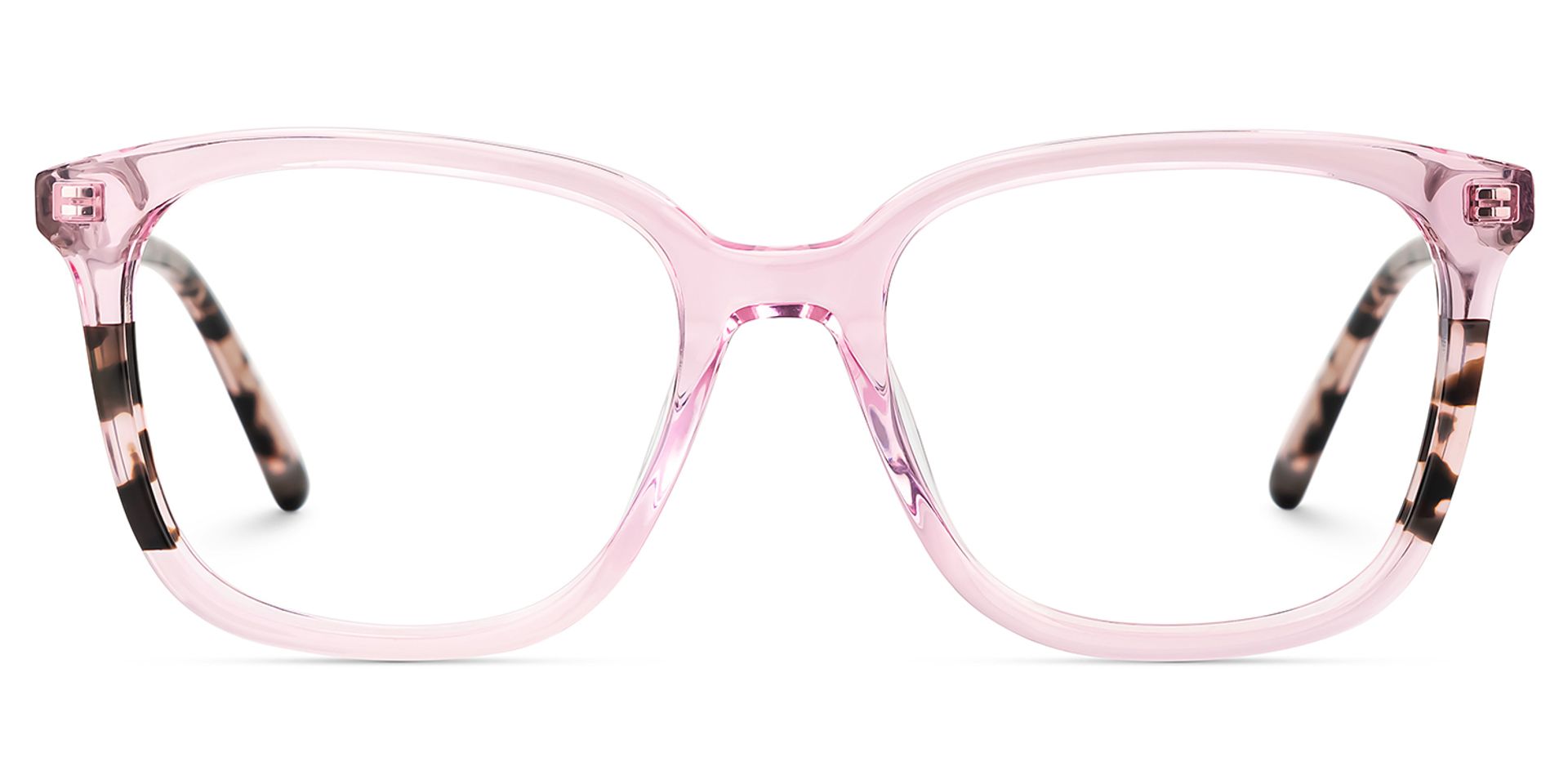Finnley Acetate Pink Frame Glasses with Square Shape | ZEELOOL UK1