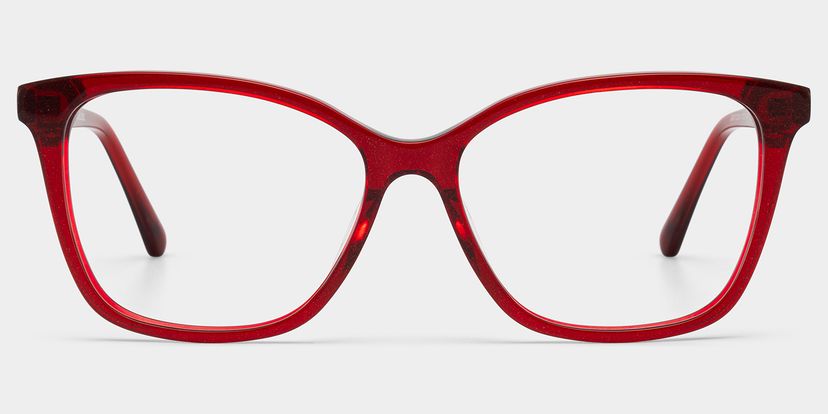 Finnian Square Red Glasses