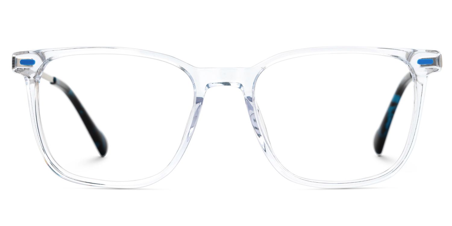 Dirrib Rectangle Clear Color Frame Glasses for Men | ZEELOOL UK0