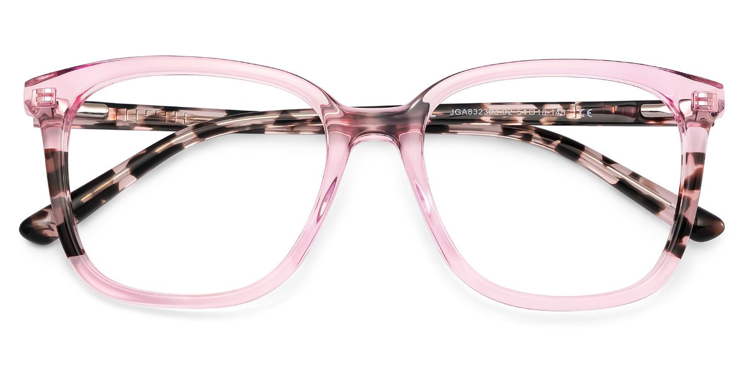 Finnley Acetate Pink Frame Glasses with Square Shape | ZEELOOL UK2