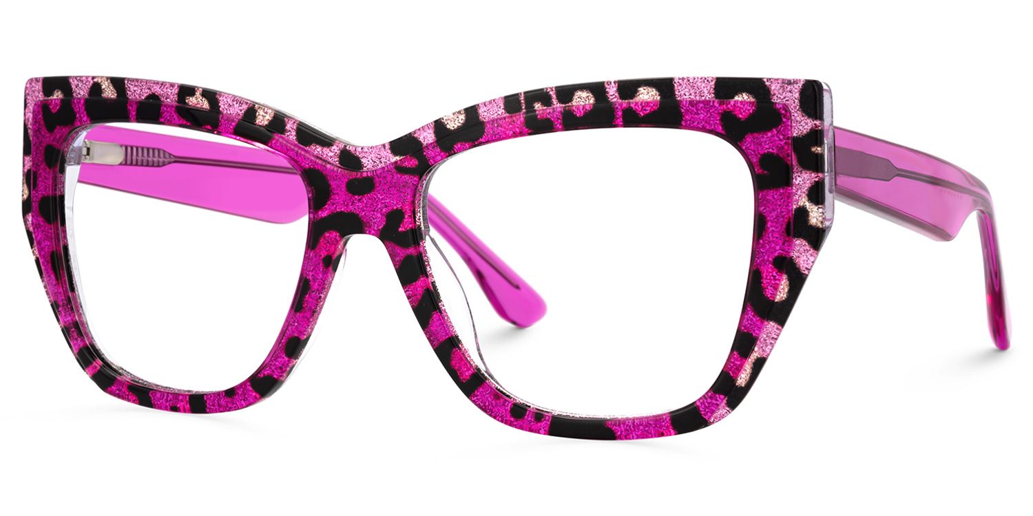 Thurman Purple Tortoise Eyeglasses with Butterfly Design2