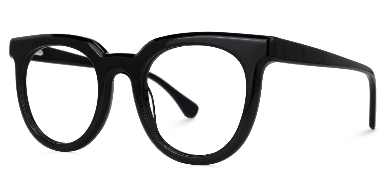 Shabien Round Black Glasses1