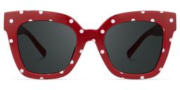 Malcolm Square Red-Dot Glasses0