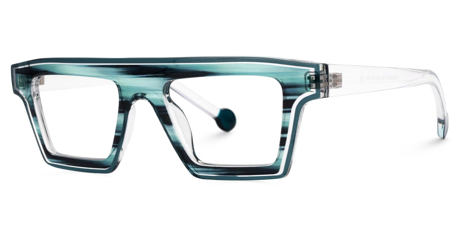 Gerri Blue Rectangle Frame Glasses Online | ZEELOOL UK1