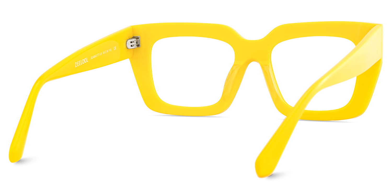 Kent Rectangle Yellow Glasses5