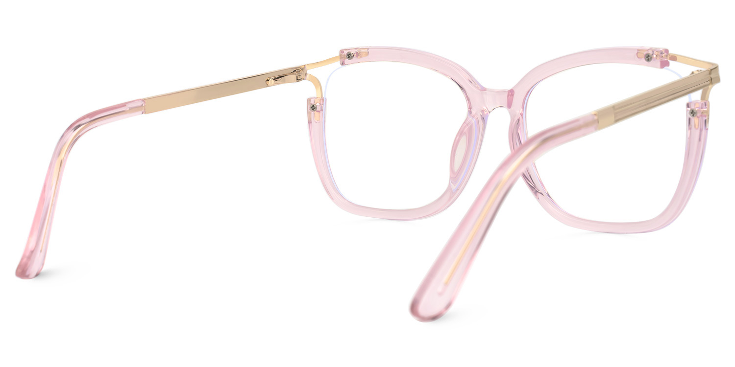 Spring hinges Sidibe Eyeglasses, Sidibe Pink Glasses -Zeelool3