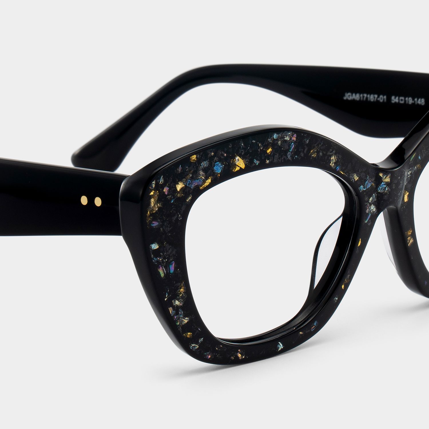 Giselle Black Cat Eye Glasses with Rhinestones | ZEELOOL5