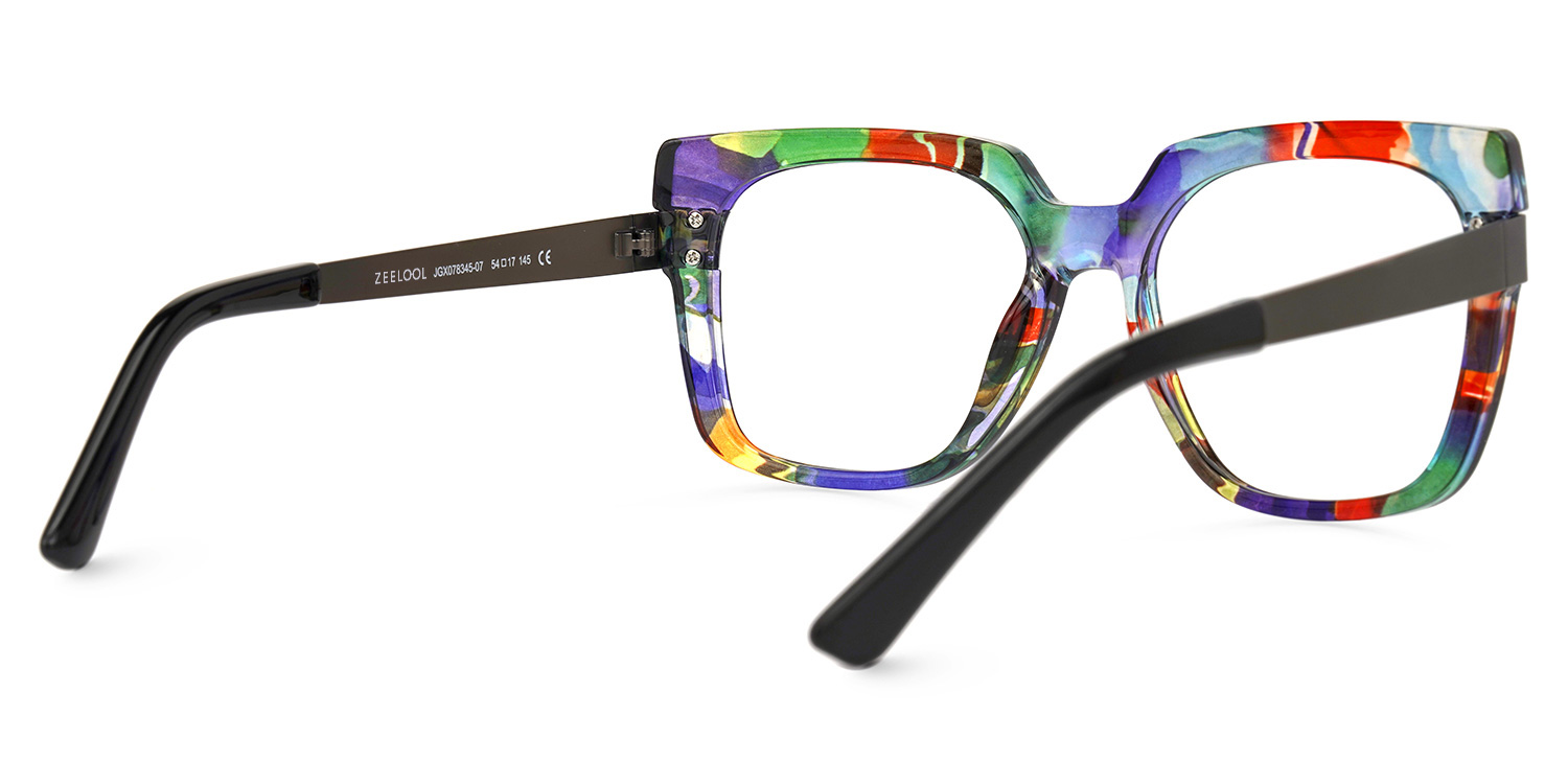 Yaida Square Colorful Glasses3