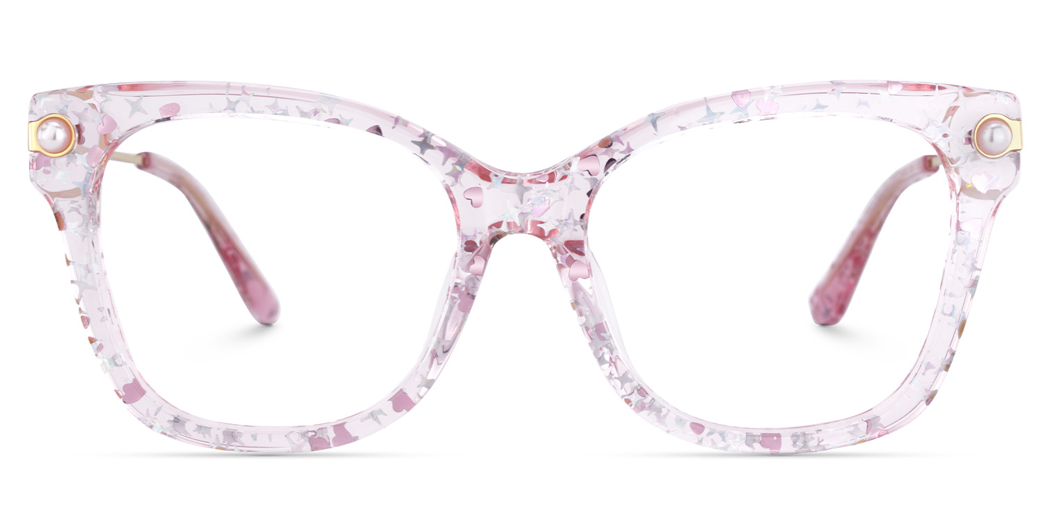 Vernella Square Pink Glasses1