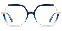 Alexia Square Blue Glasses2