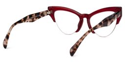 Castealia Cateye Red Glasses3
