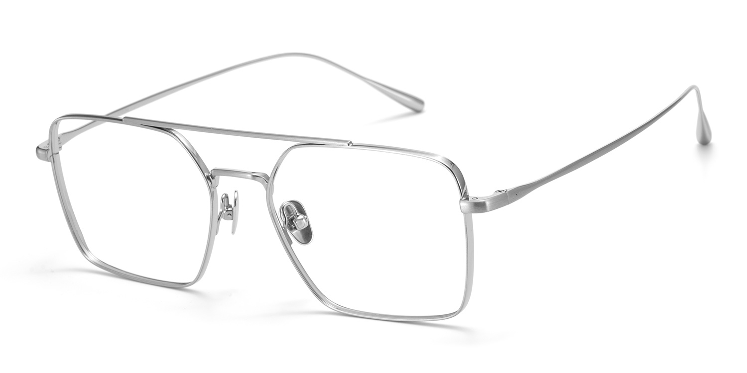 Jensen Eyeglasses in Aviator Sliver Frame | ZEELOOL UK4