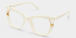 Pearl Cateye White Glasses3