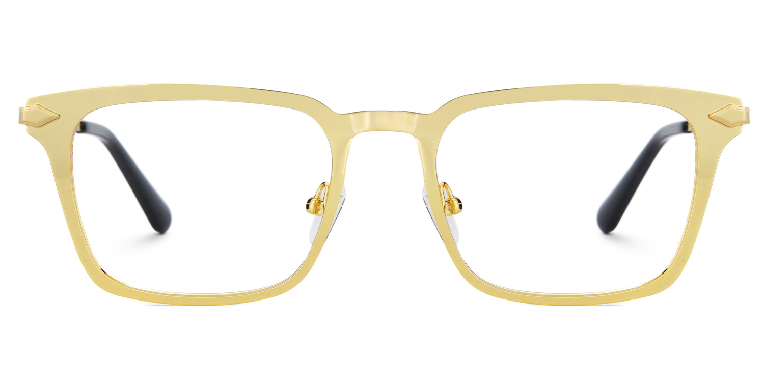 Chaney Rectangle Gold Glasses1