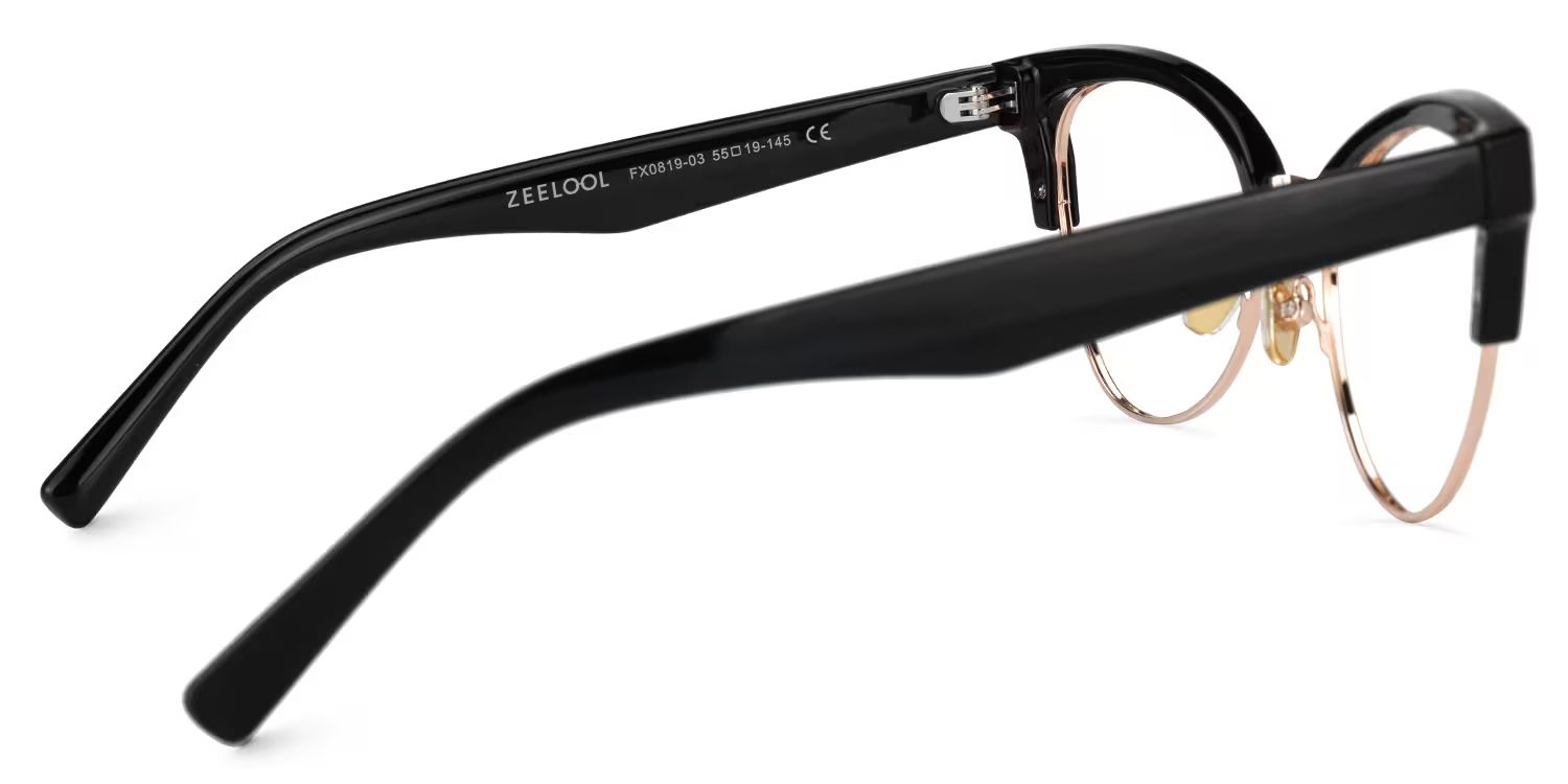 Charlene Browline Cateye Black EyeGlasses | ZEELOOL UK3
