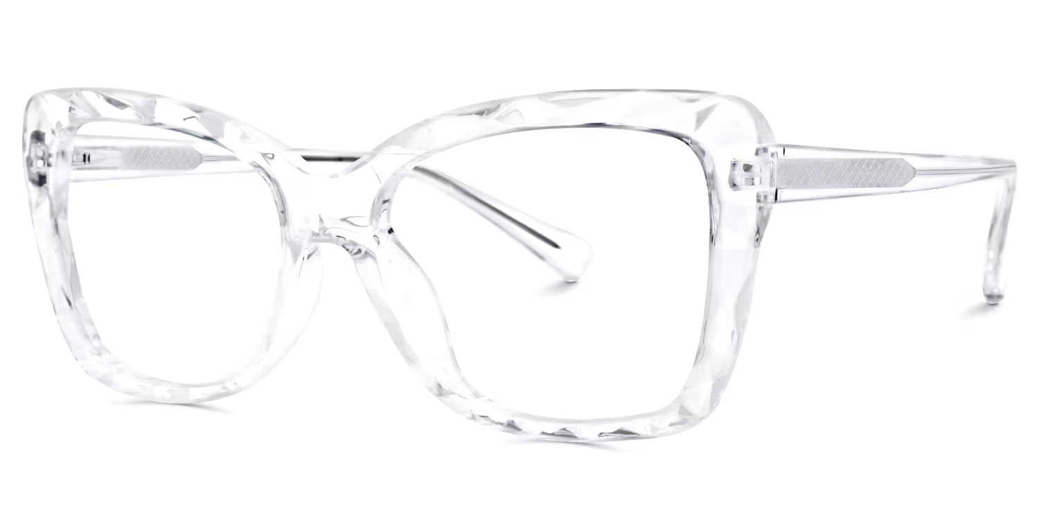 Edna Cateye Clear Frame Glasses | ZEELOOL UK1