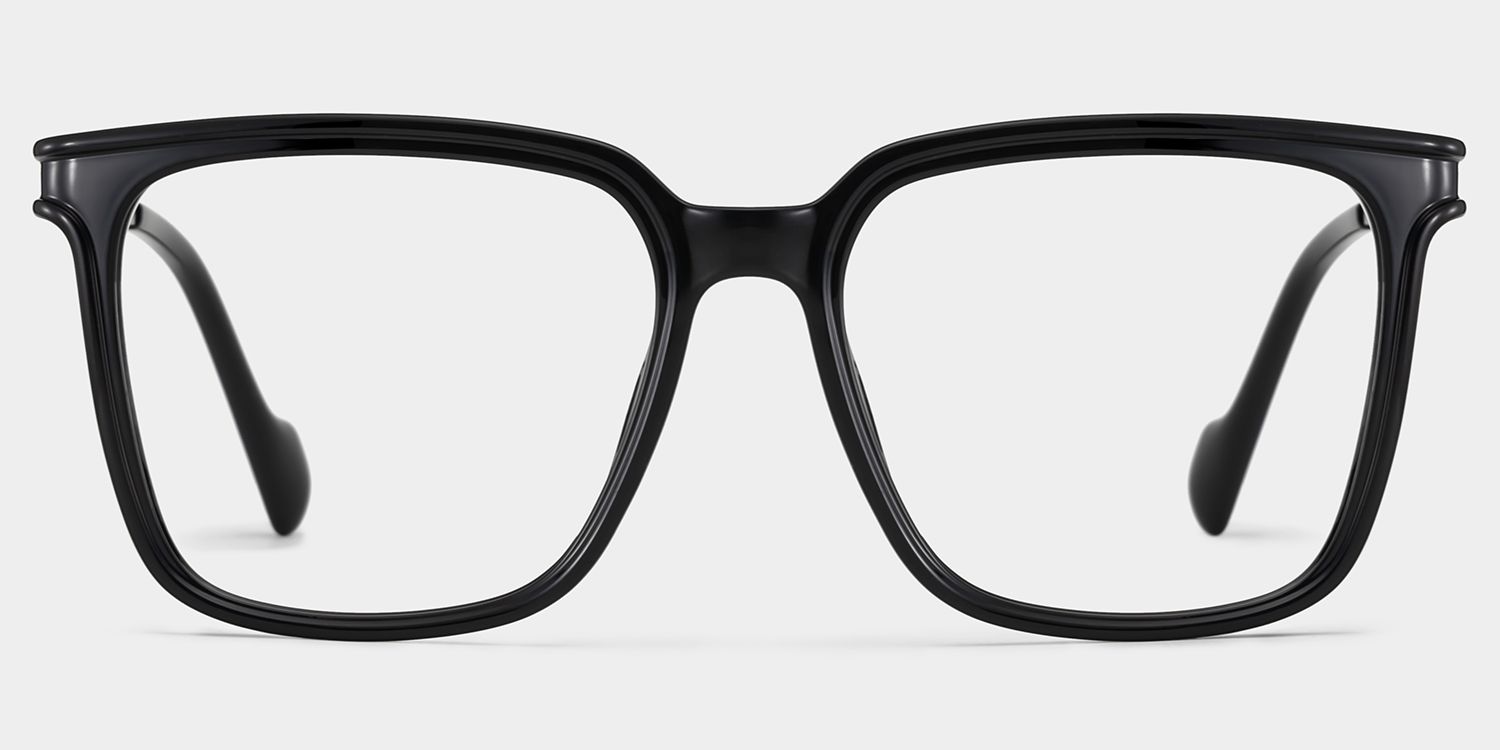 Thin Black Frame Glasses With Square Shape1