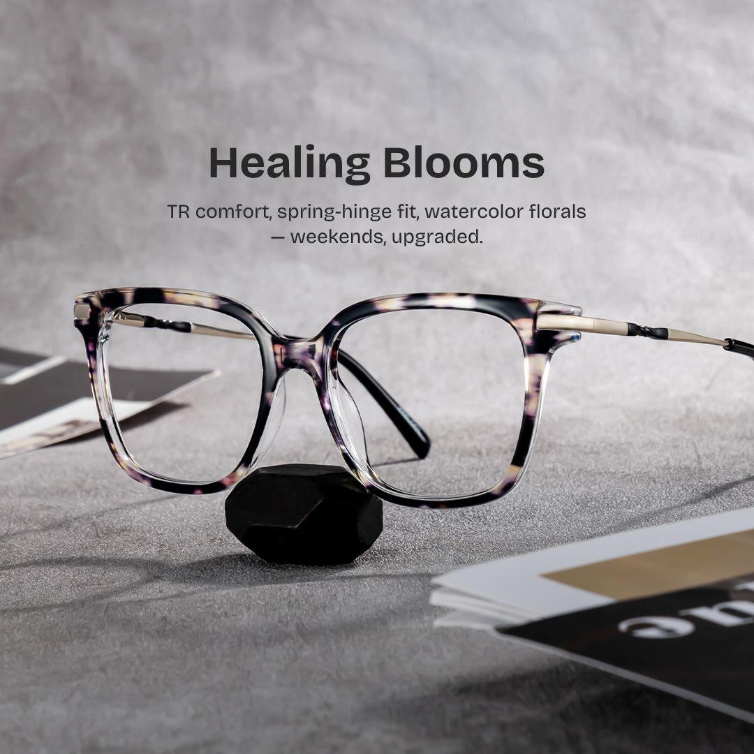 ジャッキー Jacqui Natural Tortoise Square TR90 Glasses | ZEELOOL