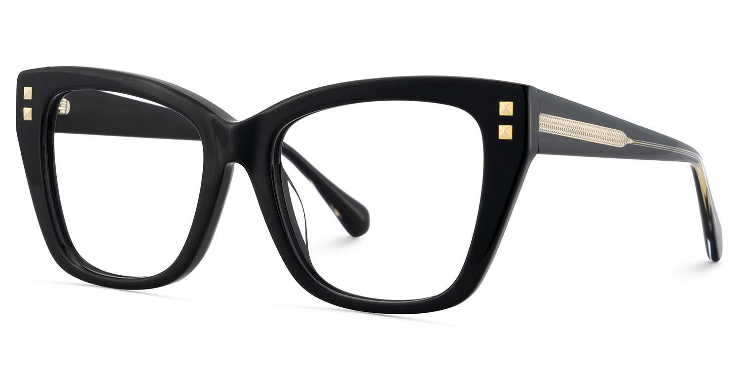 Tessia Black Square Glasses Women's Glasses| ZEELOOL UK3