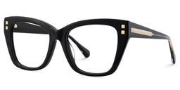 Tessia Square Black Glasses3