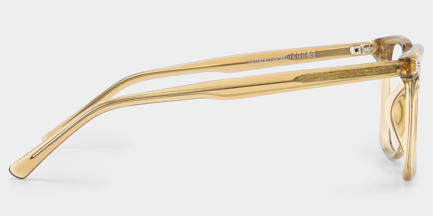 Jude Clear Beige Glasses with Square Frames | ZEELOOL3