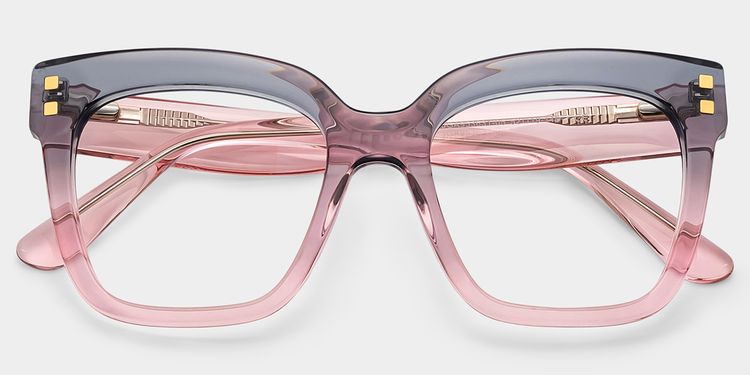 Minguela Gray Pink Square Glasses