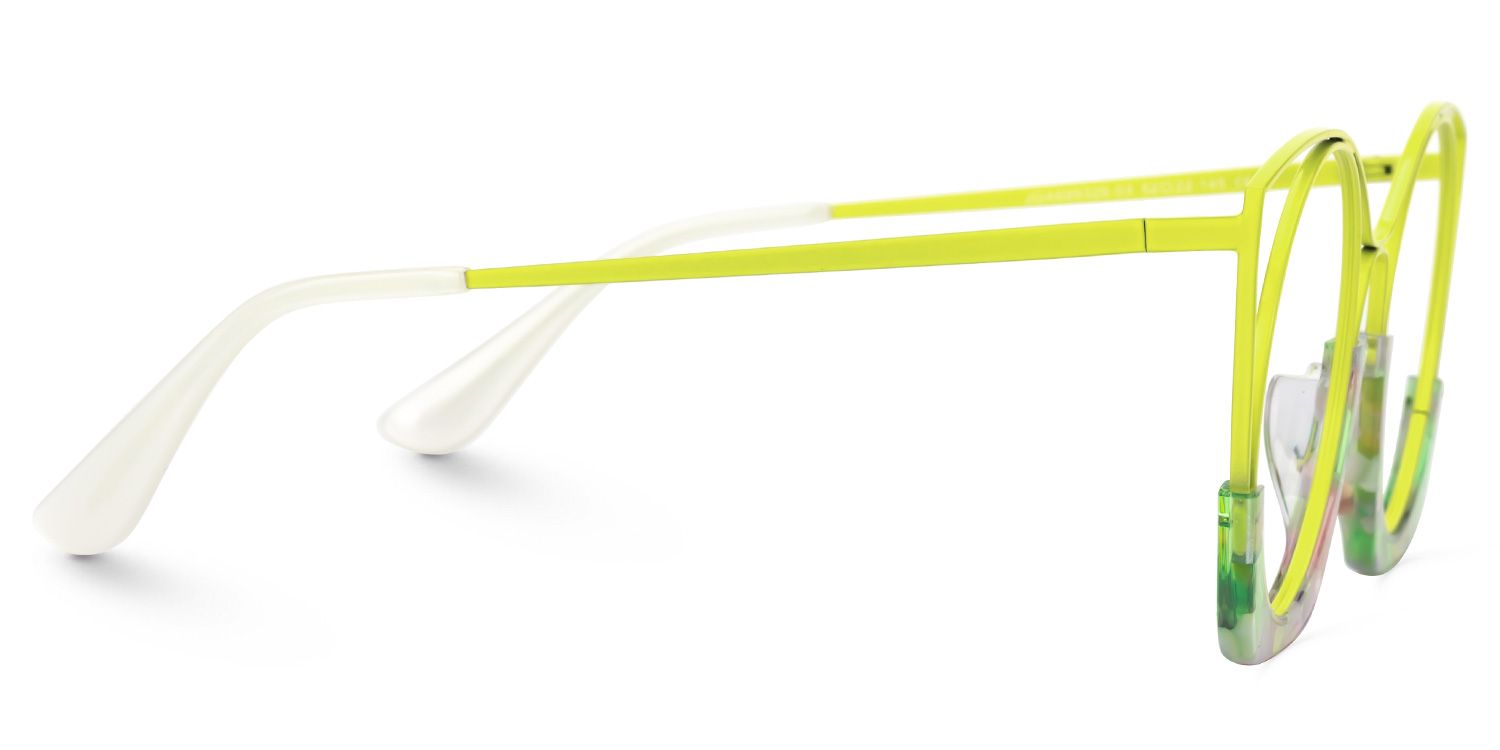 Designer Barbara Lime Green Cat Eye Glasses | ZEELOOL UK2