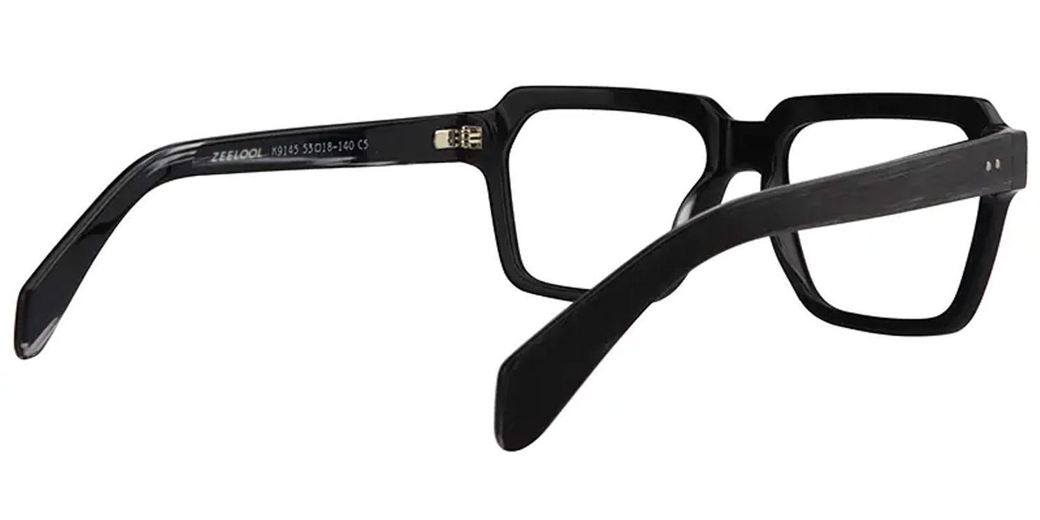Richard Rectangle Eyeglasses with Black Matte Frames3