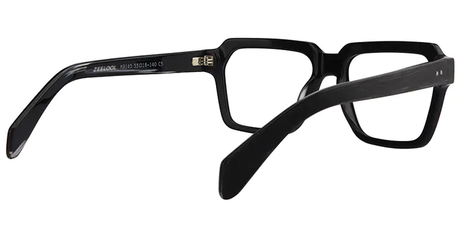 Richard Rectangle Eyeglasses with Black Matte Frames3