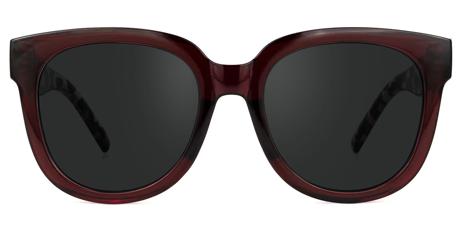 Harrell Square Dark-Red Sunglasses | ZEELOOL UK0