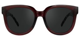 Harrell Square Dark-Red Sunglasses0